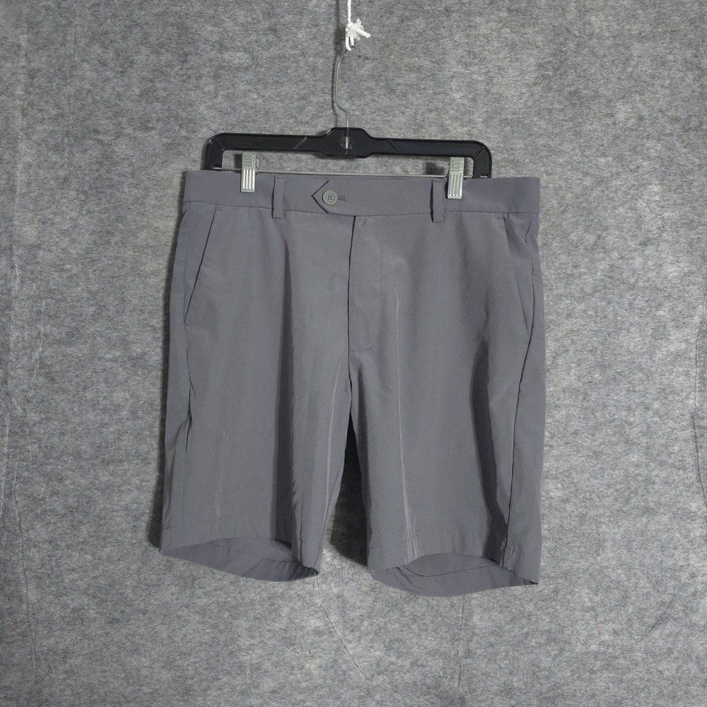 G/FORE Golf Shorts Mens 32 Grey Performance Stretch Pray For Birdies Flat Front